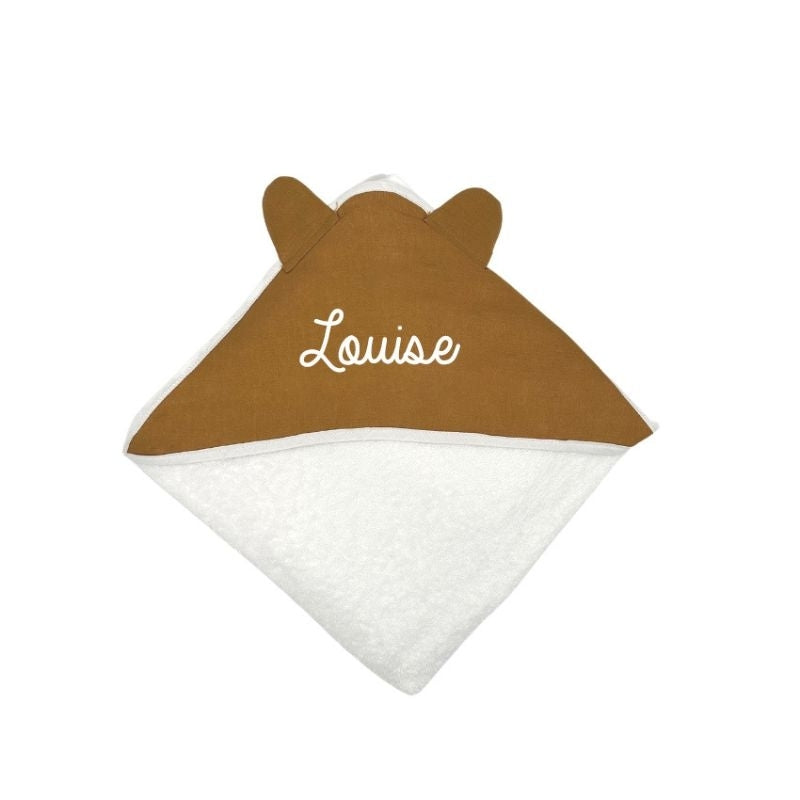 Cape de Bain Chat Personnalisable Lin Terracotta - Oh La La Paris