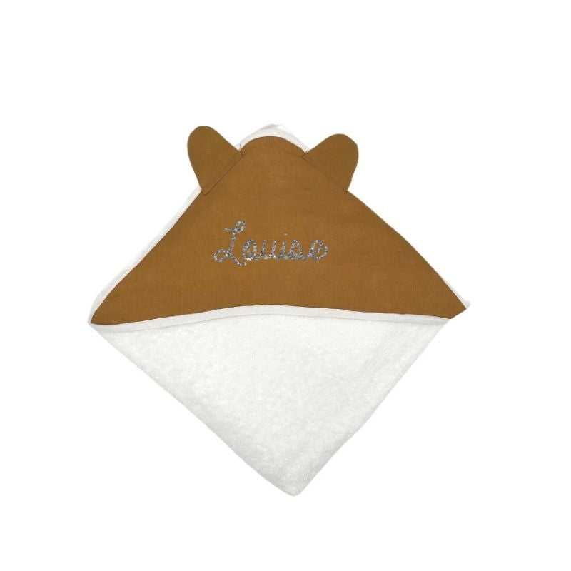 Cape de Bain Chat Personnalisable Lin Terracotta - Oh La La Paris