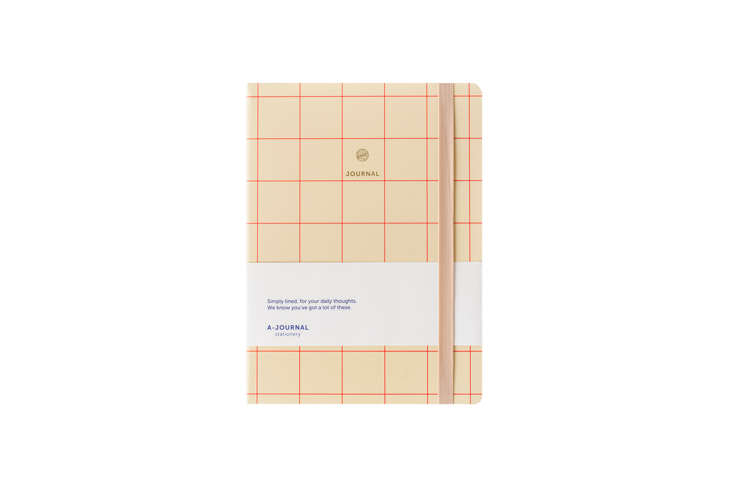 Carnet Fines Rayures Beige - A-Journal