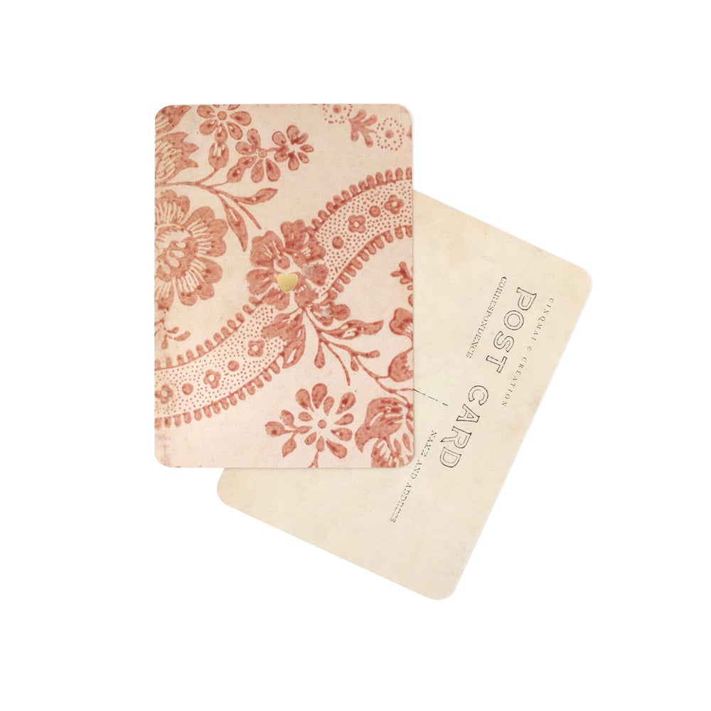 Carte Doré Cœur Block Print - Cinq Mai