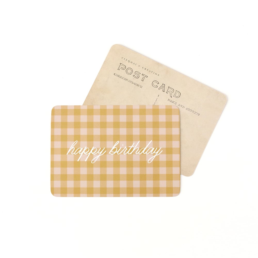 Carte Happy Birthday Vichy - Cinq Mai