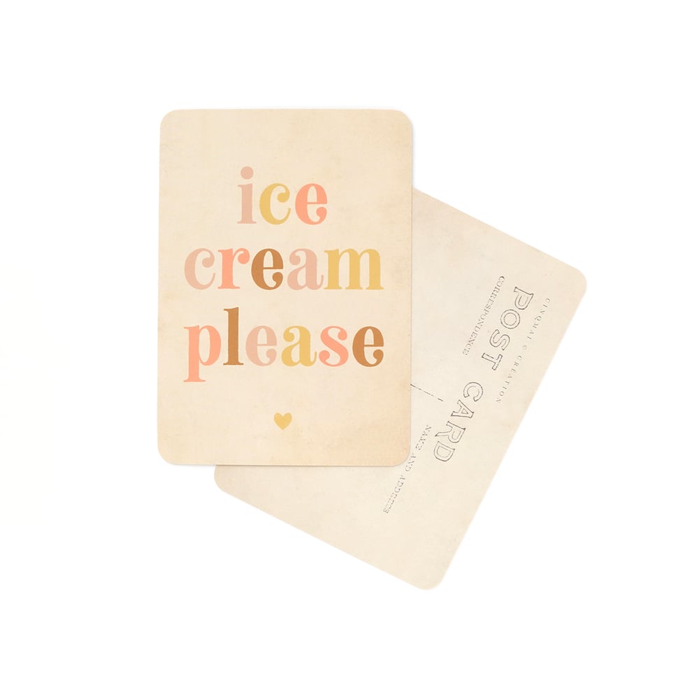 Carte Ice Cream Please - Cinq Mai
