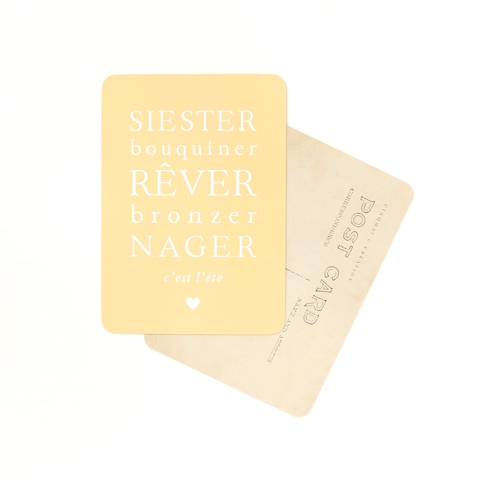 Carte Siester, Bouquiner, Rêver - Cinq Mai