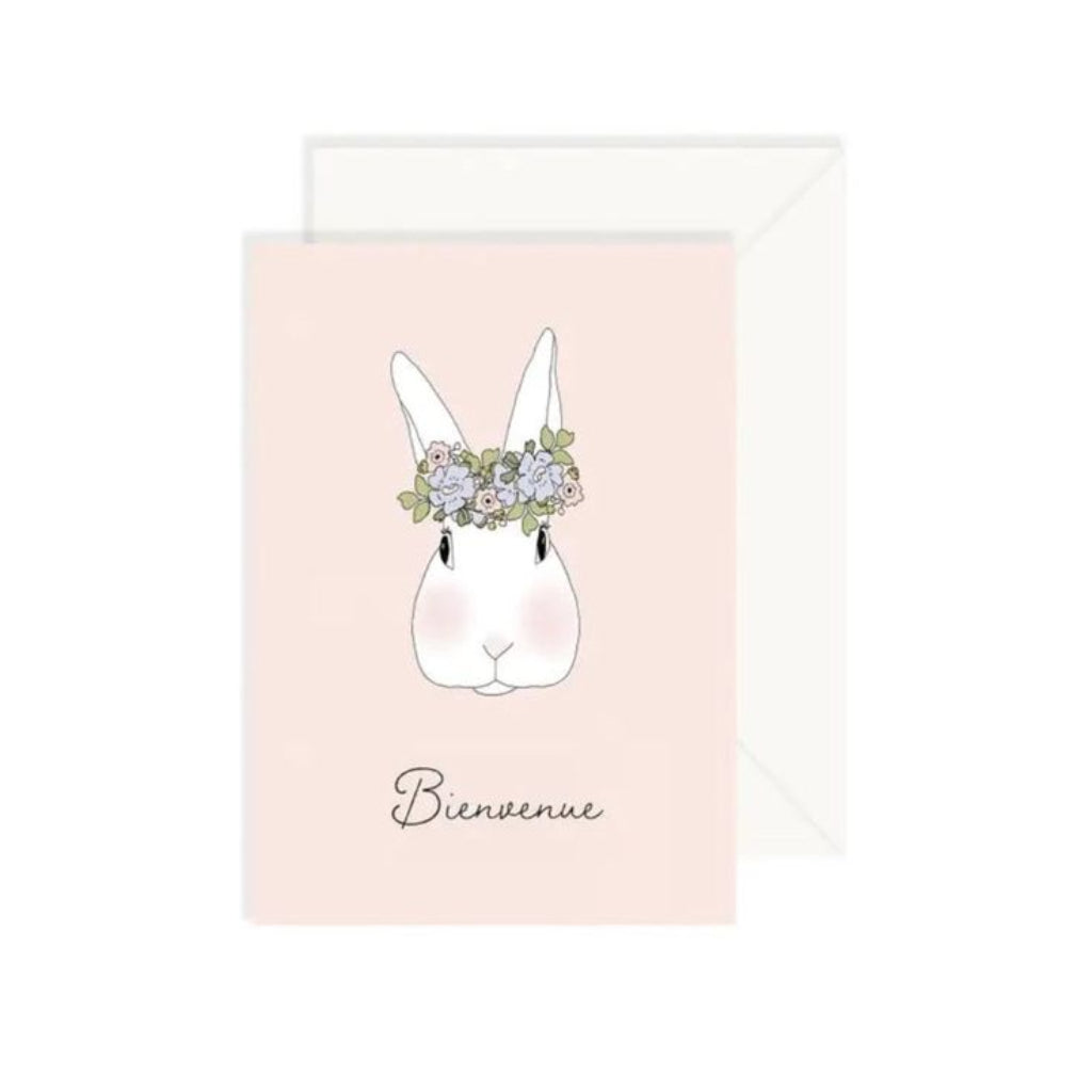 Carte Bienvenue Lapin Fille - My Lovely Thing