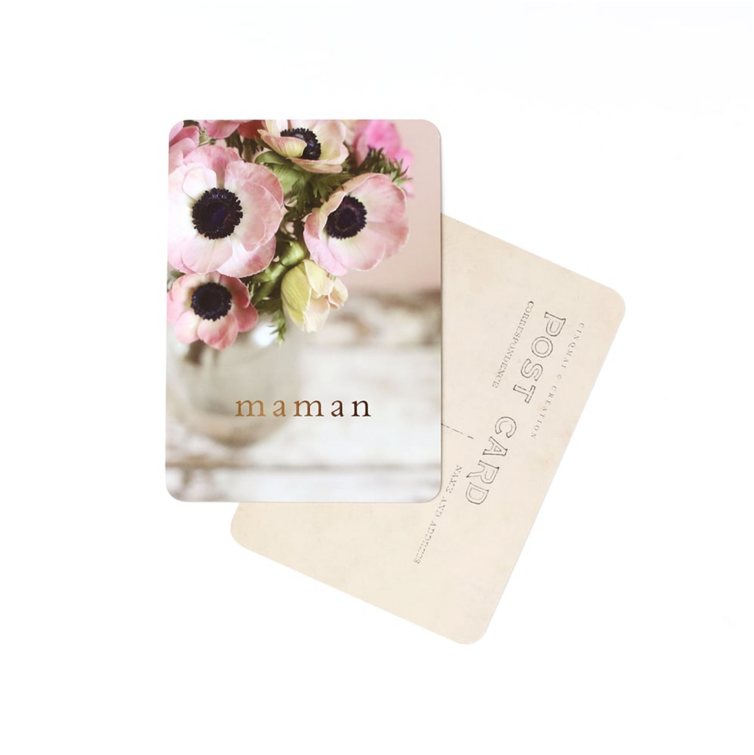 Carte Doré Maman Fleurs - Cinq Mai