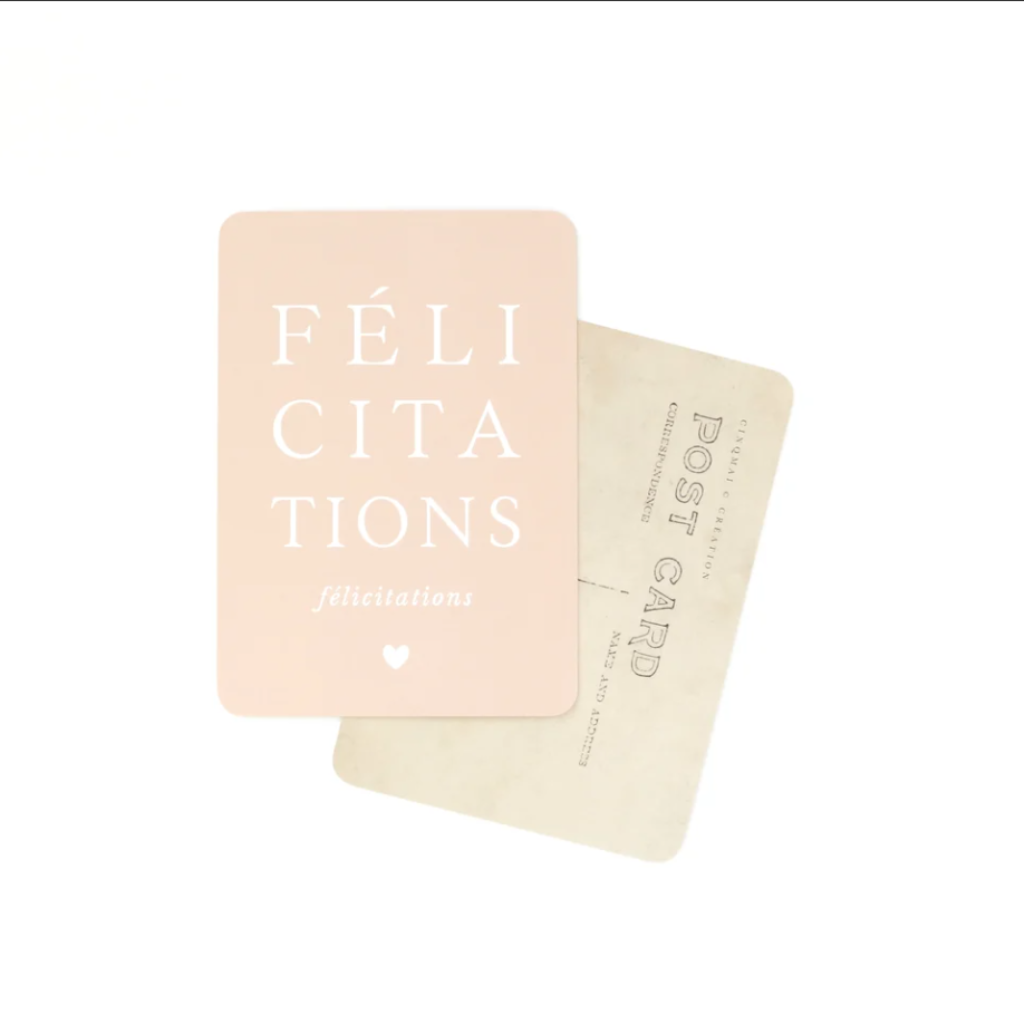 Photo de carte felicitations rose cinq mai par Les Biscottes