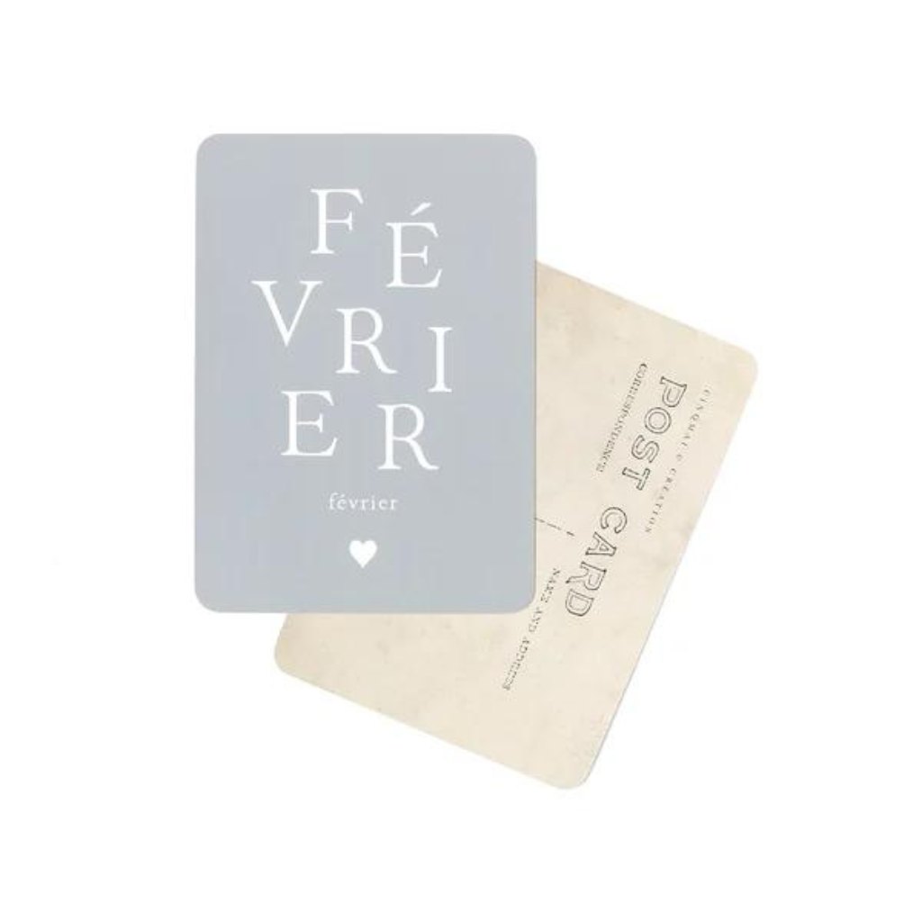 Photo de carte fevrier gris cinq mai par Les Biscottes