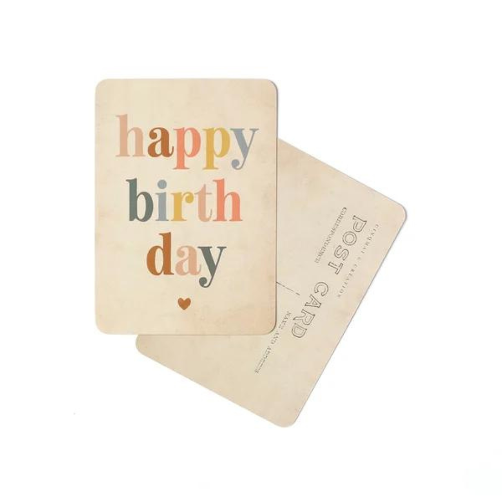 Photo de carte happy birthday multicolor cinq mai par Les Biscottes