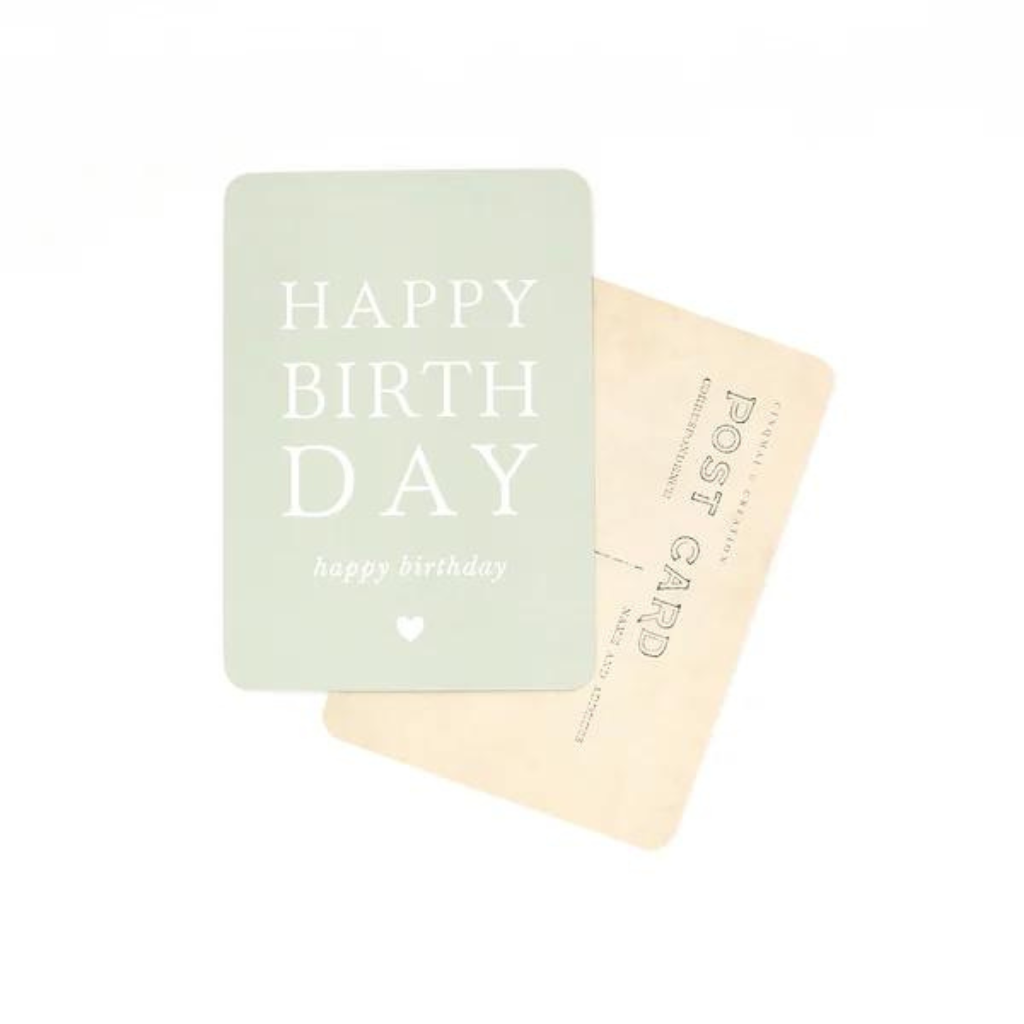 Carte Happy Birthday Sauge - Cinqmai