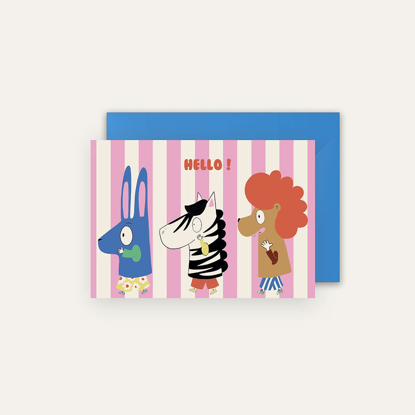 Carte Hello Animaux - Mariisore