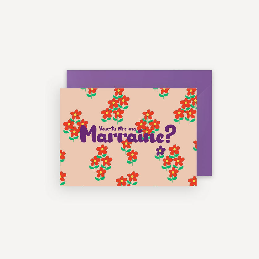 Carte Veux-tu Être ma Marraine - Mariisoré