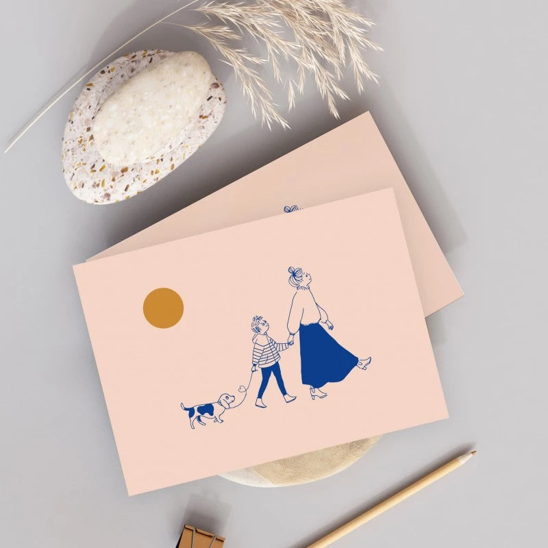 Photo de carte promenade avec son fils_1 par Les Biscottes