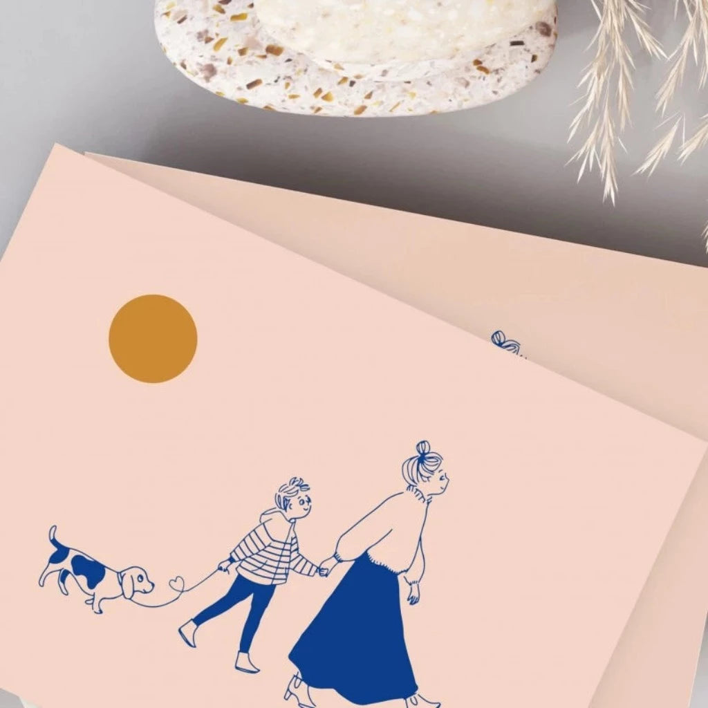 Photo de carte promenade avec son fils_2 par Les Biscottes