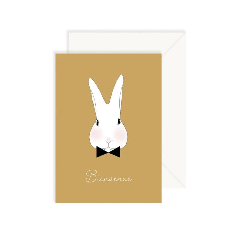 Carte Bienvenue Lapin Moutarde - My Lovely Thing