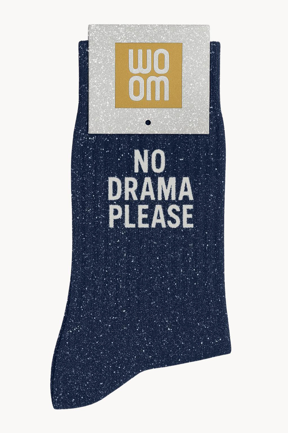 Chaussettes à Paillettes "No Drama Please" Marine - Woom