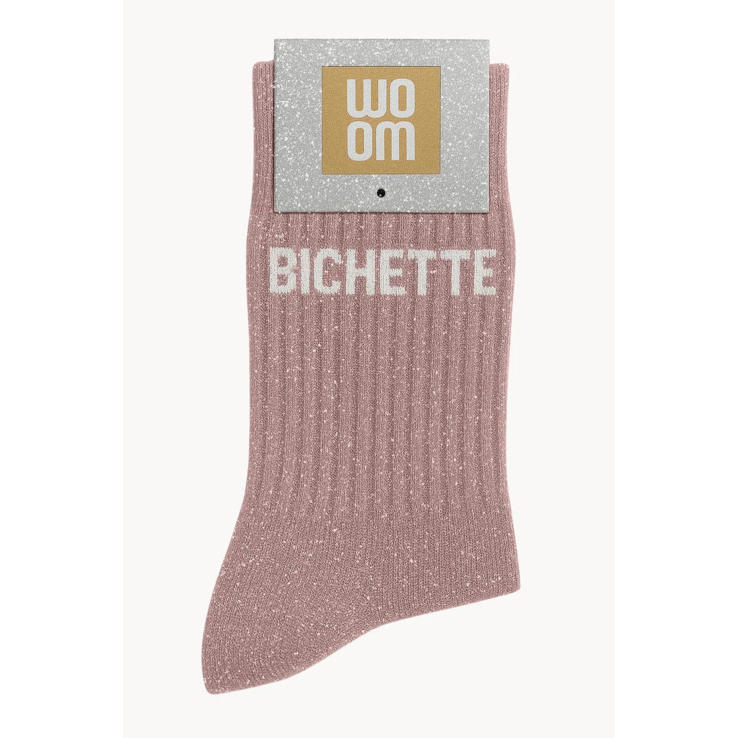 Chaussettes à Paillettes "Bichette" Rose Gold - Woom