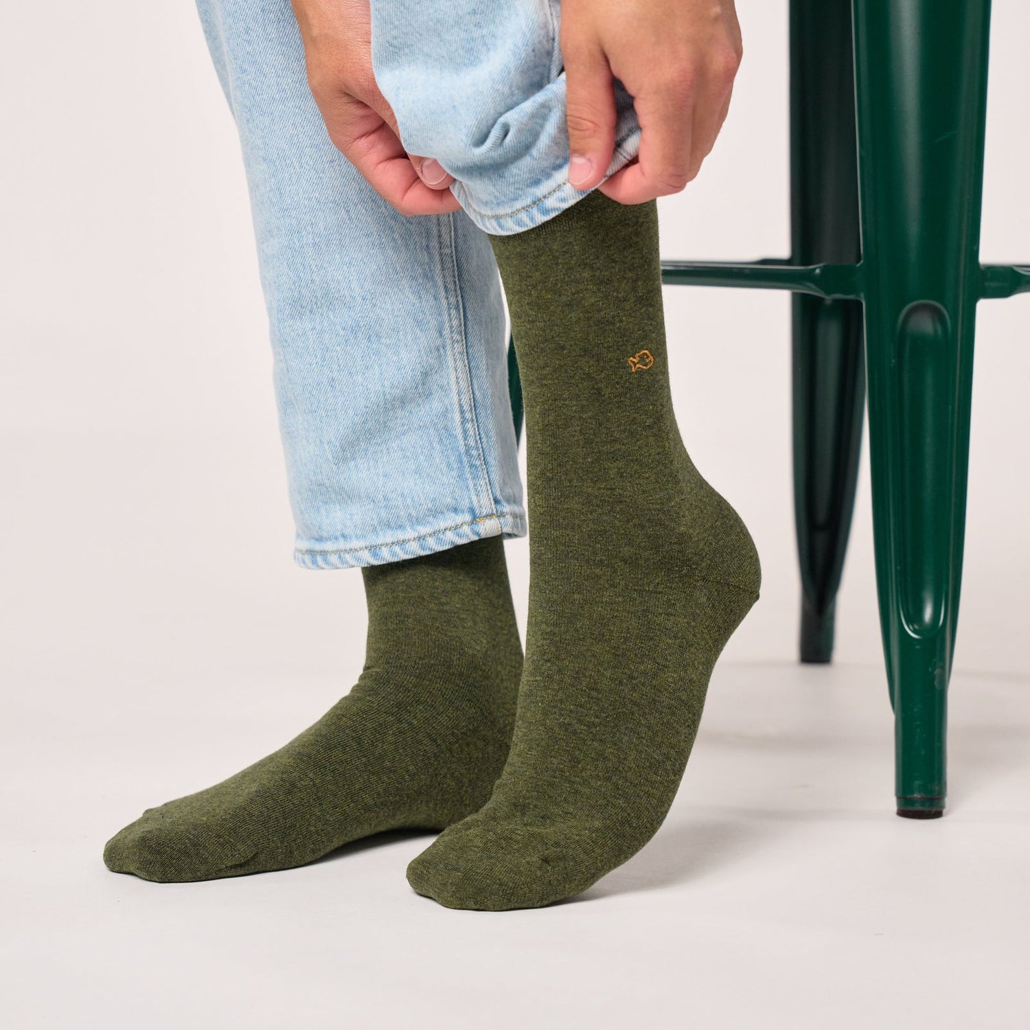 Chaussettes Adulte Unies Kaki Foncé - Billybelt