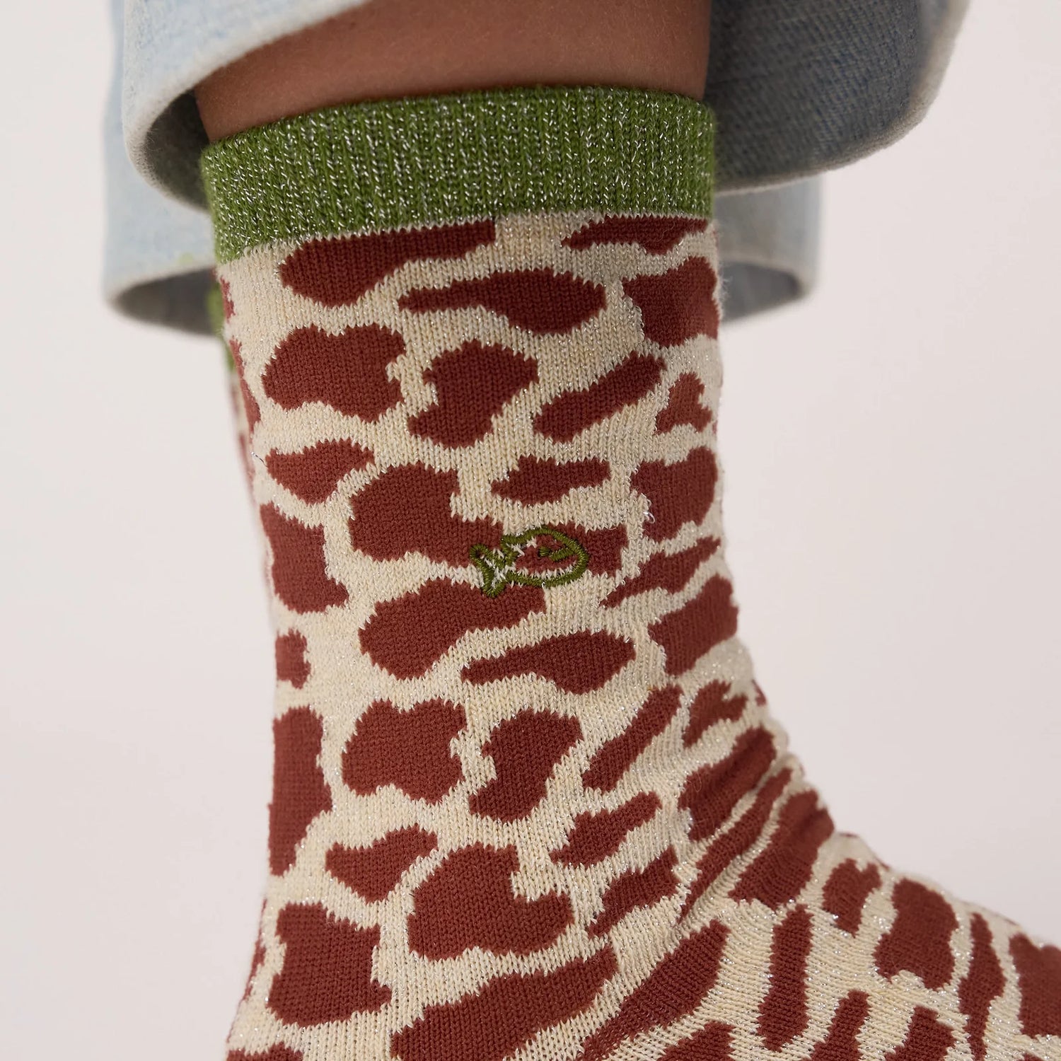 Chaussettes Enfant Léopard Marron et Beige - Billybelt