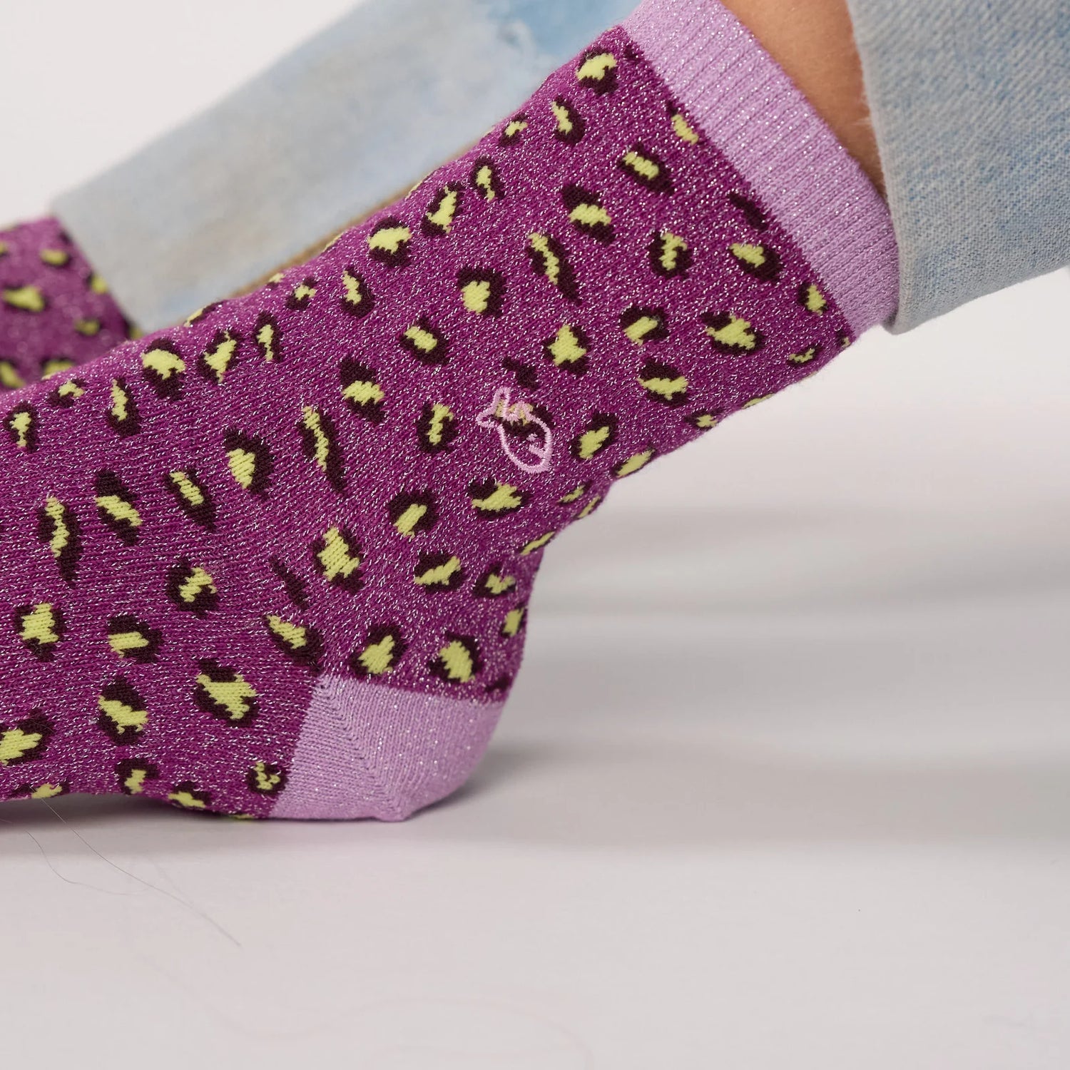 Chaussettes Enfant Léopard Violet et Jaune - Billybelt