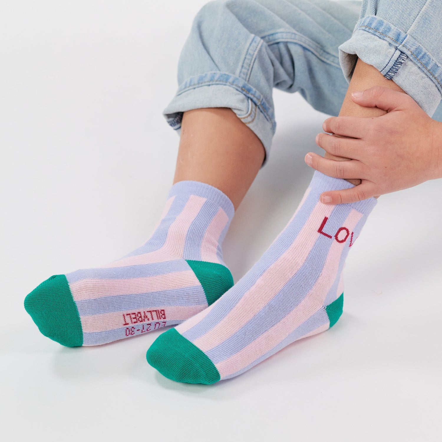 Chaussettes Enfant Rayées Love - Billybelt