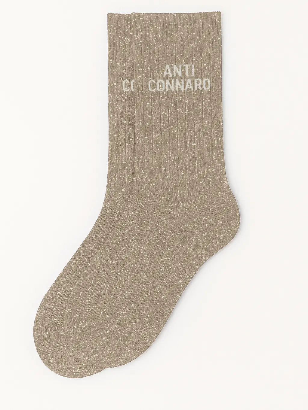 Chaussettes à Paillettes "Anti Connard" Beige - Woom