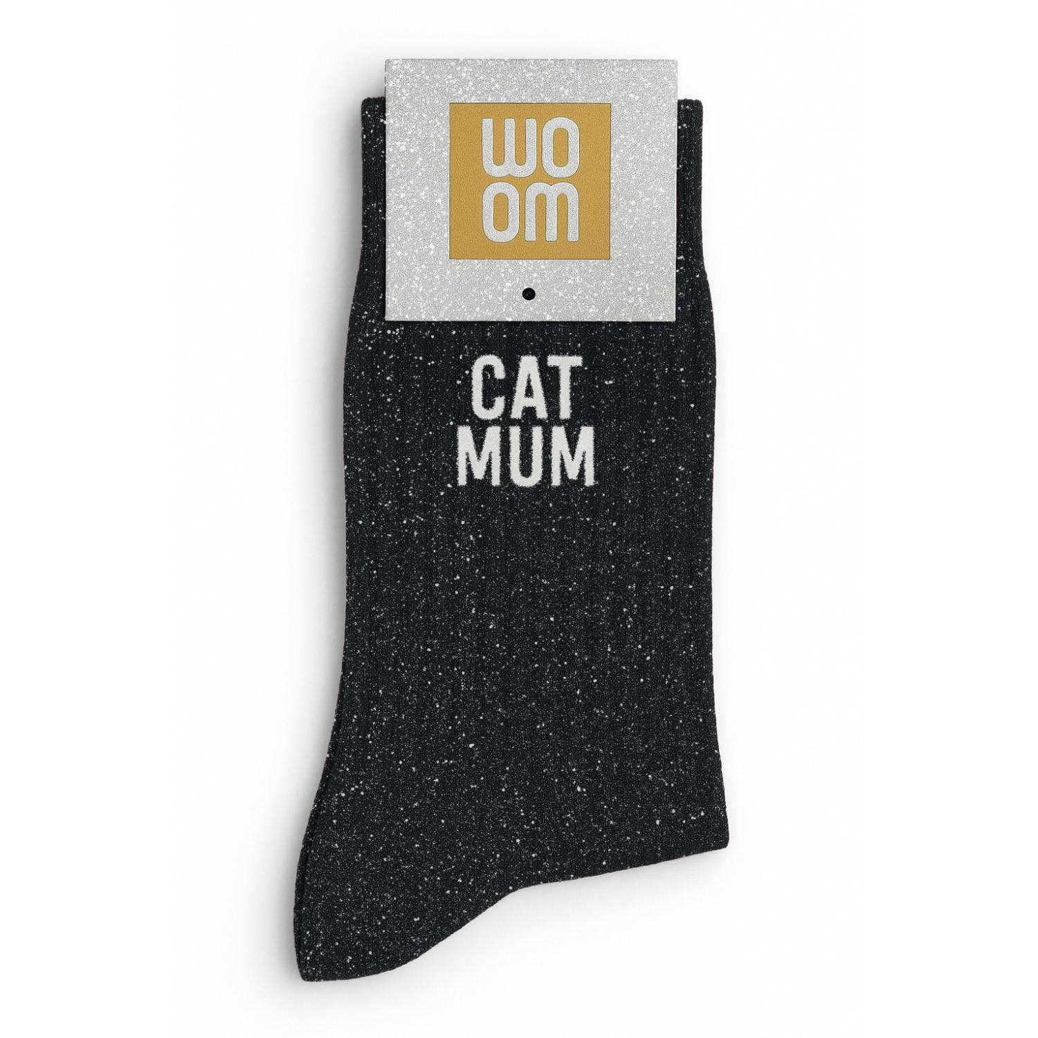 Chaussettes à Paillettes "Cat Mum" Noir - Woom