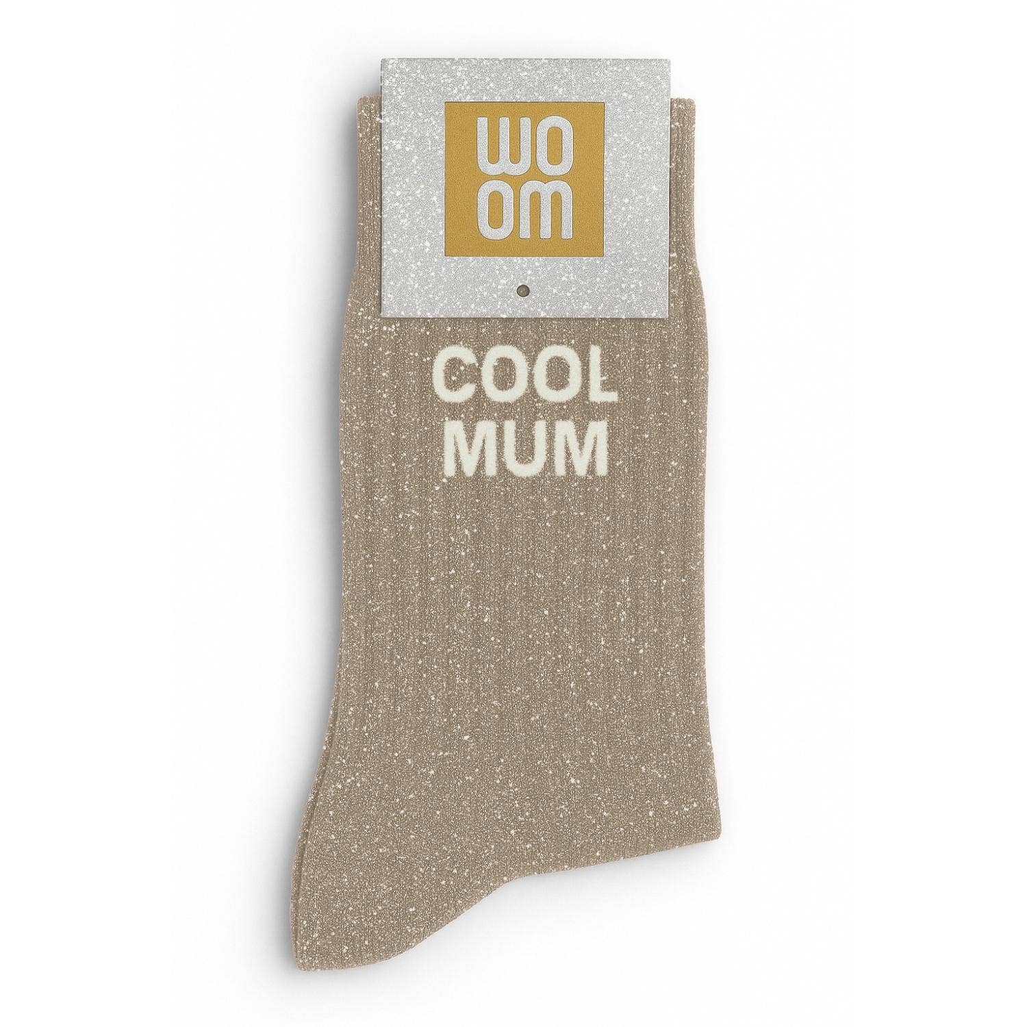 Chaussettes à Paillettes "Cool Mum" Beige - Woom