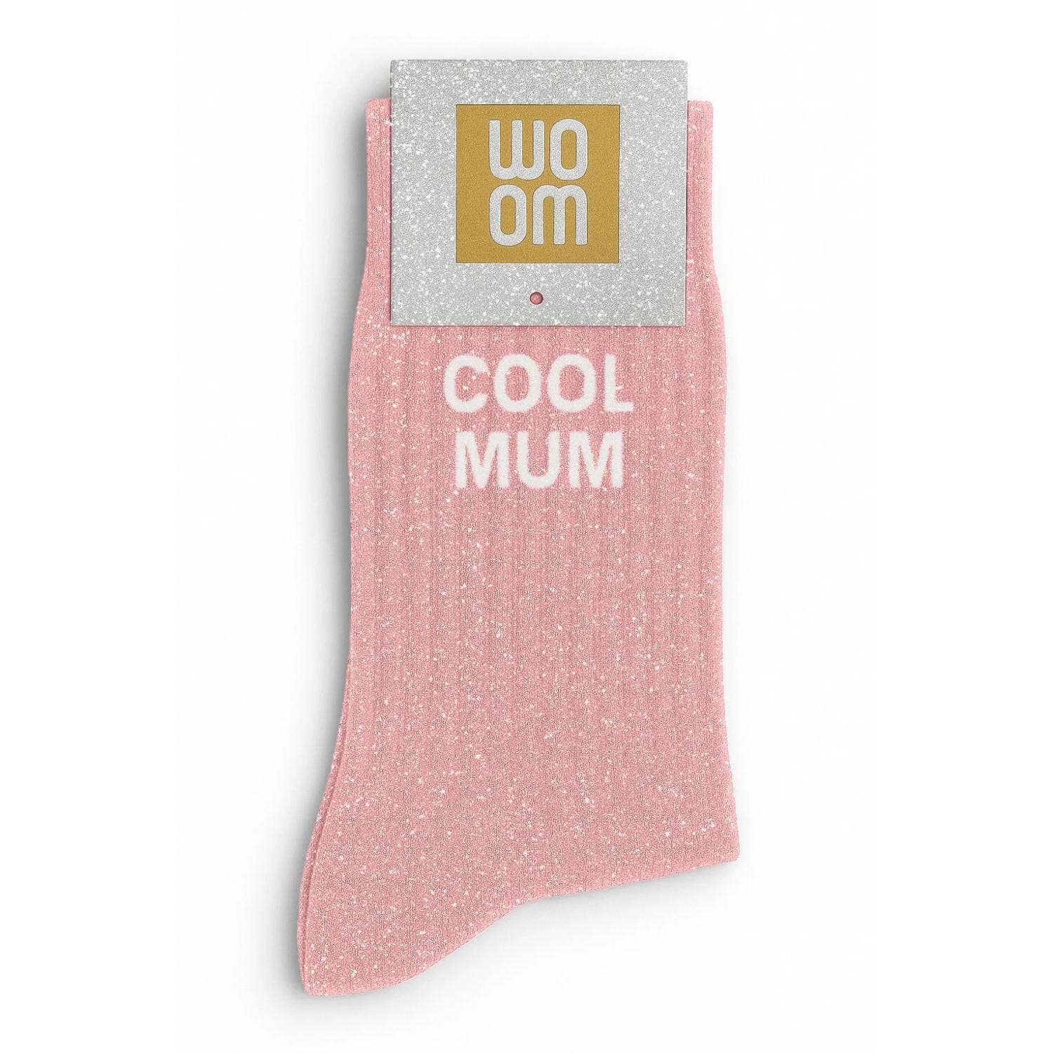 Chaussettes à Paillettes "Cool Mum" Rose - Woom
