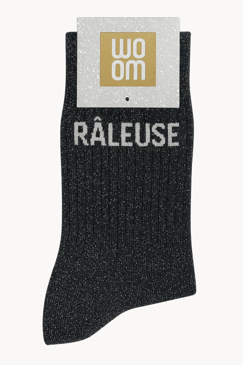 Chaussettes à Paillettes "Râleuse" Noir - Woom