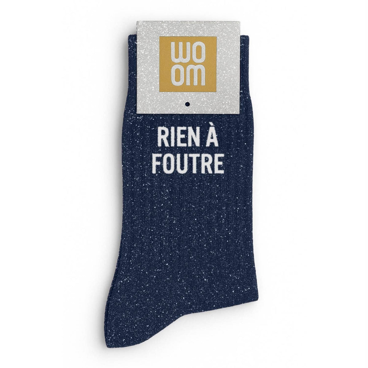 Chaussettes à Paillettes "Rien à Foutre" Marine - Woom