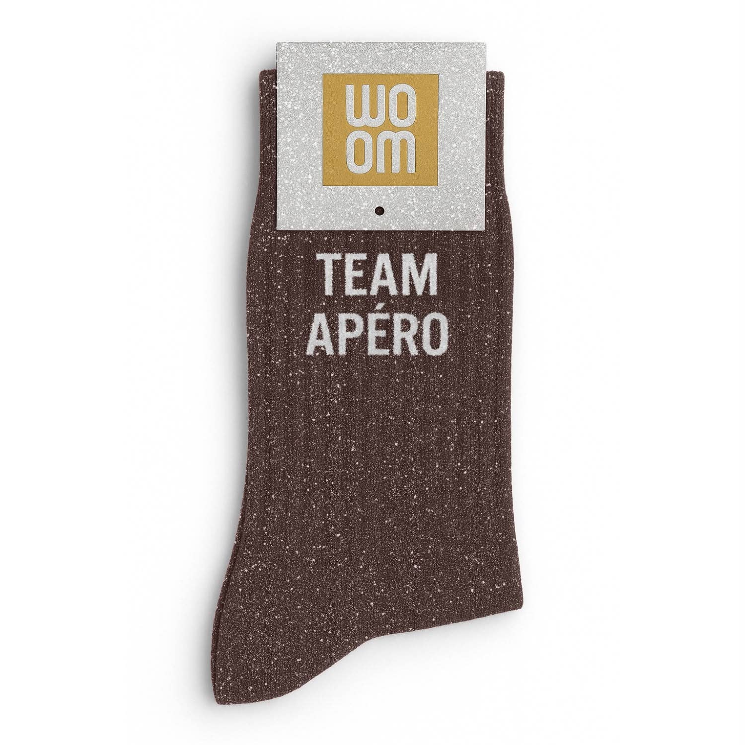 Chaussettes à Paillettes "Team Apéro" Moka - Woom