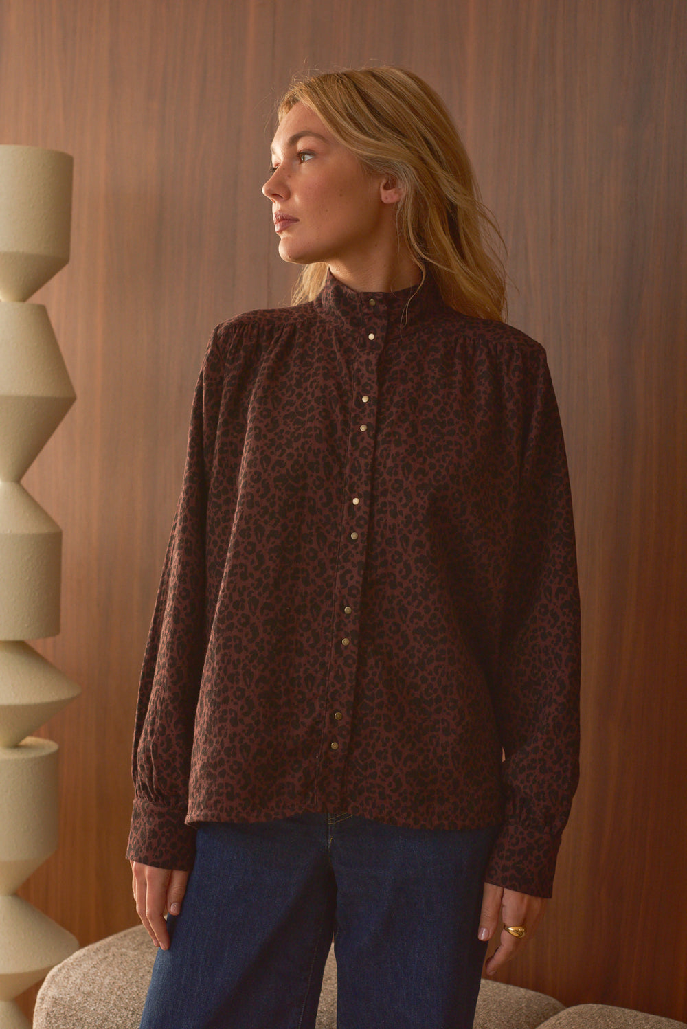 Chemise Lily Léopard Choco - Marlot Paris