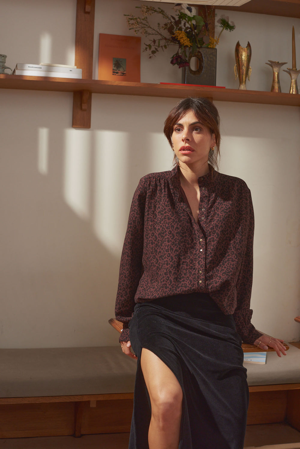 Chemise Lily Léopard Choco - Marlot Paris