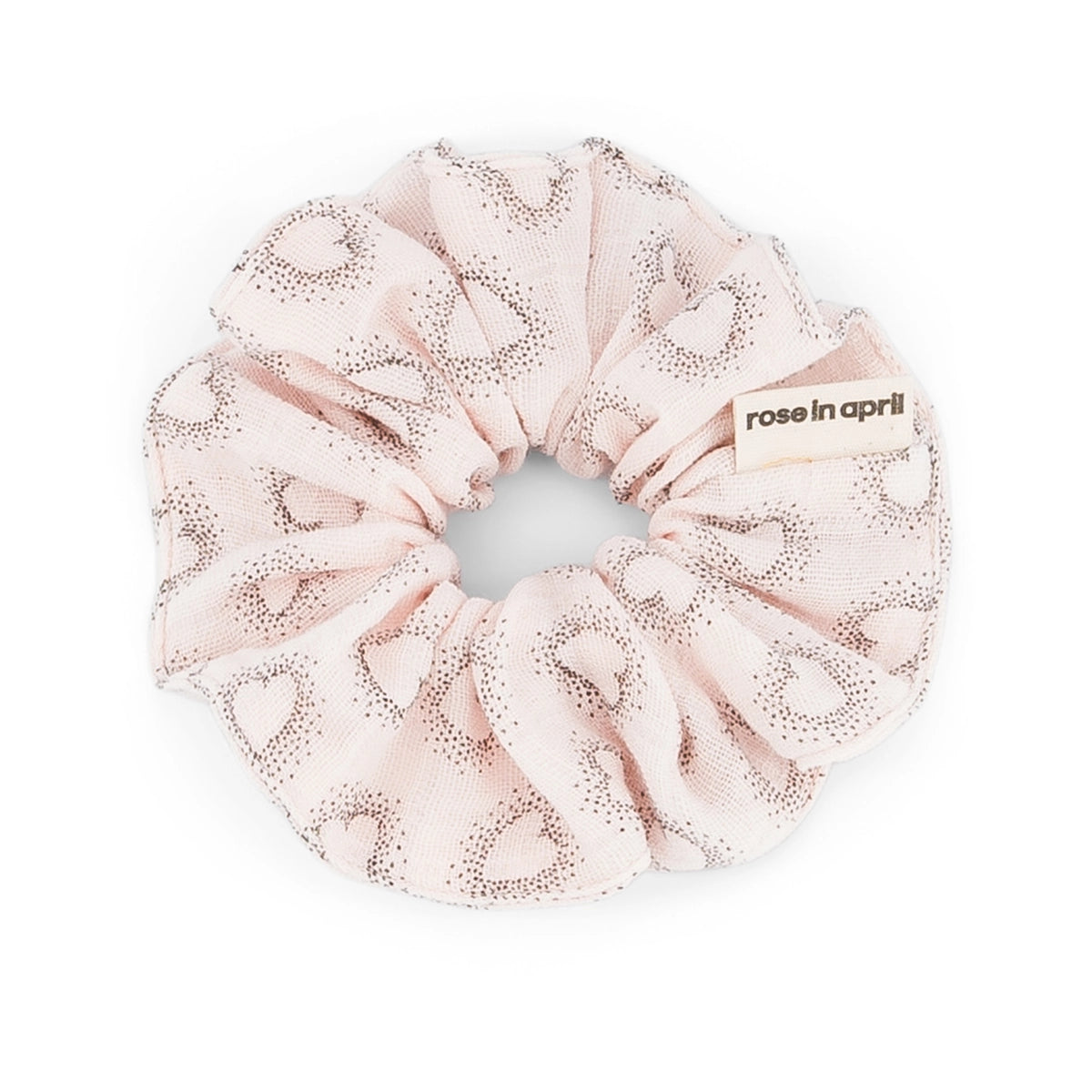 Chouchou Cœur Pointillé Rose - Rose In April