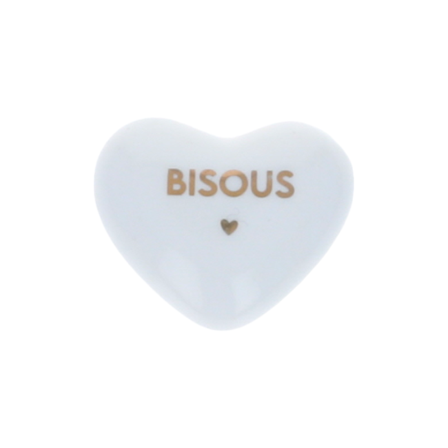 Coeur Porcelaine "Bisous" - Atelier Jasmin