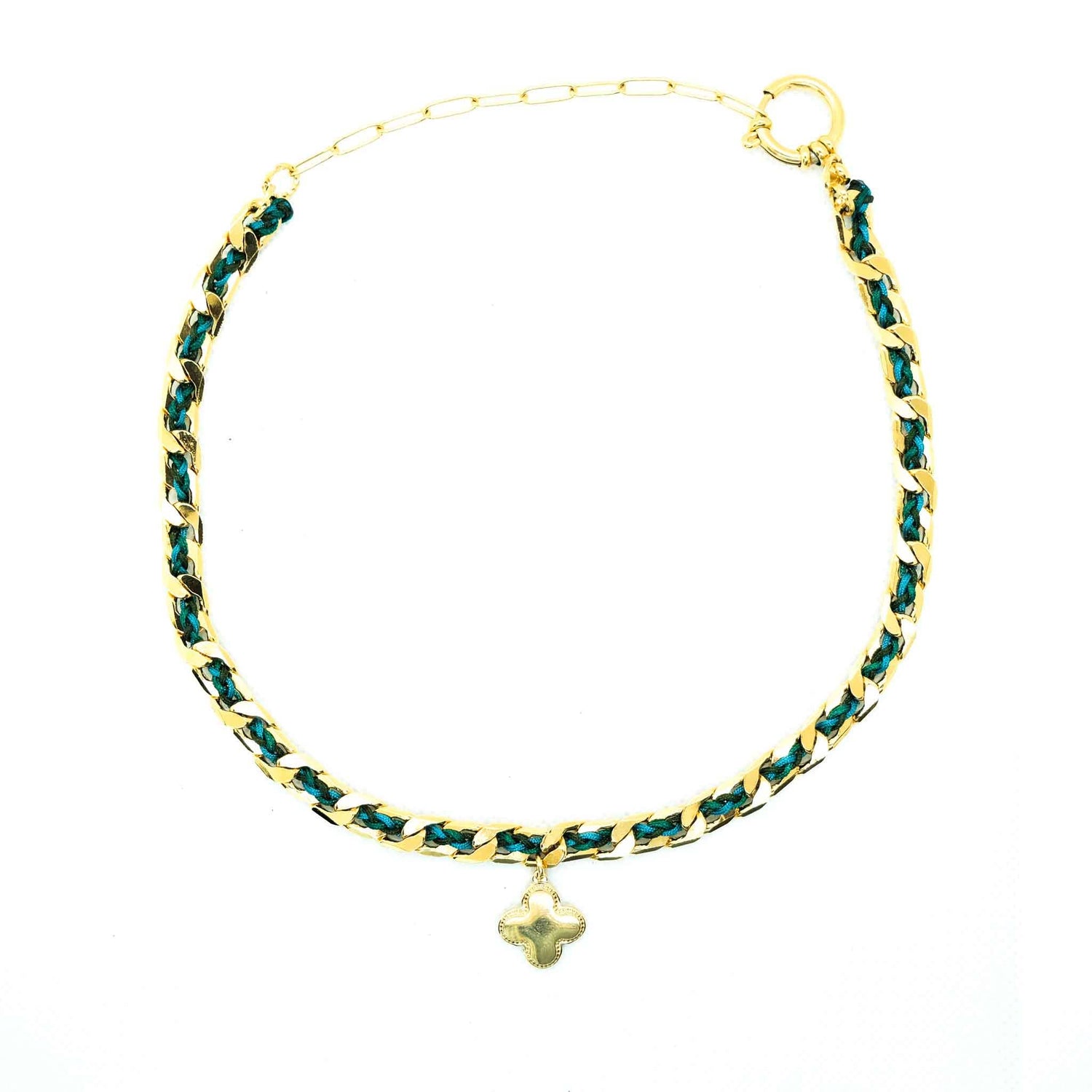 Collier Couture Grande Maille Bleu / Vert - Monsens