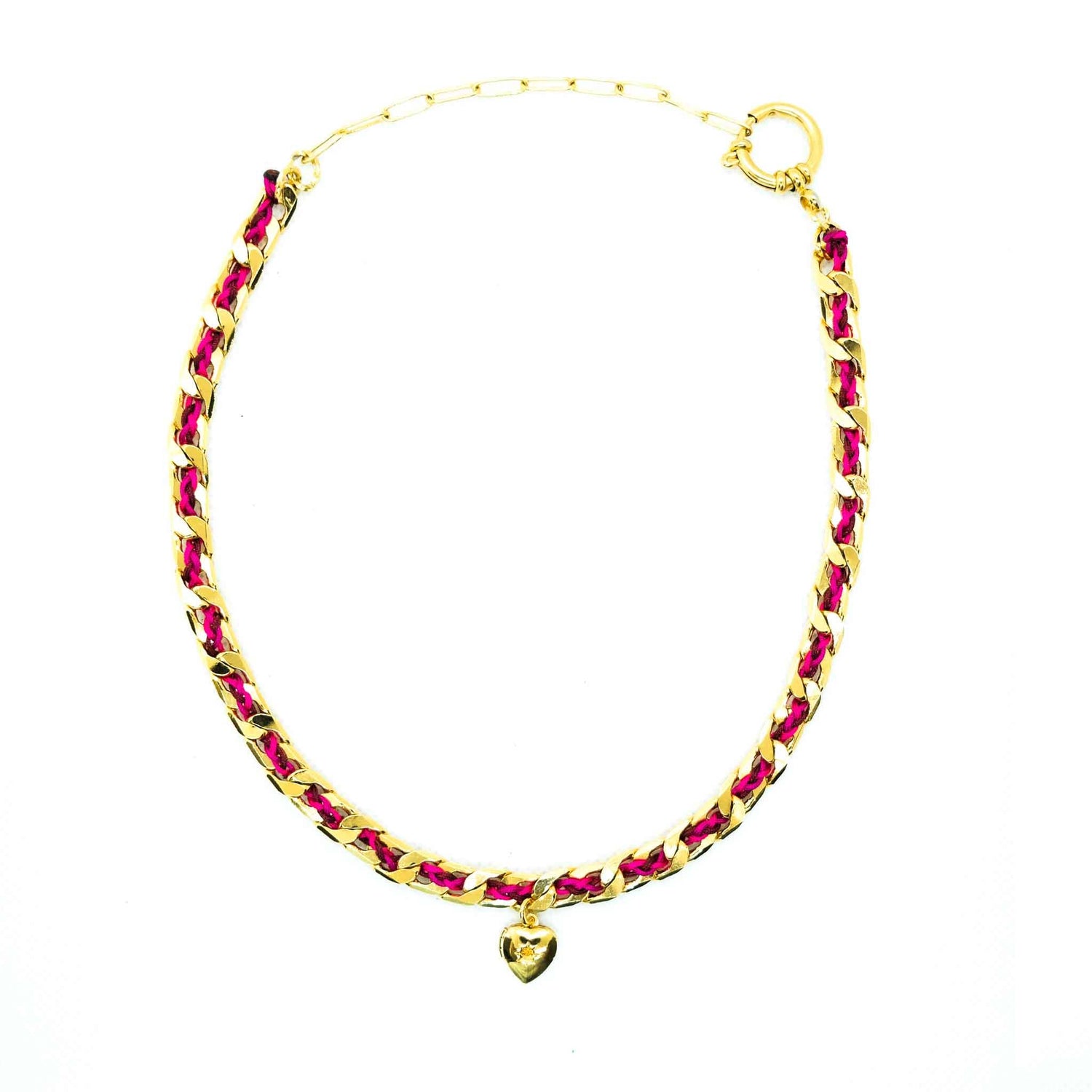 Collier Couture Grande Maille Rose - Monsens