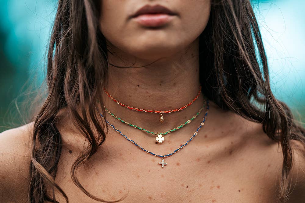 Collier Empreinte Bleu Majorelle - Monsens