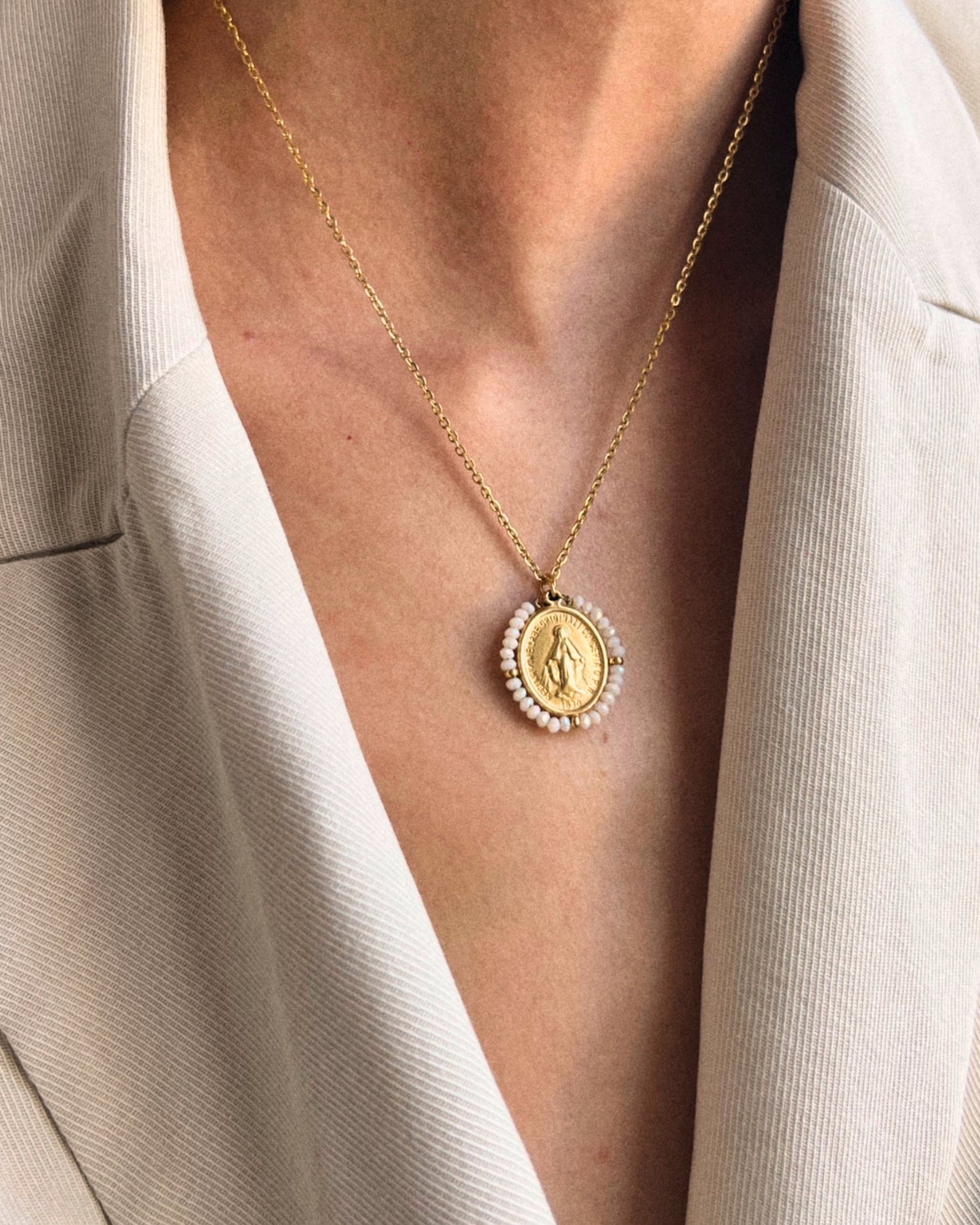 Collier Santa Maria Shiny Cream - Palas