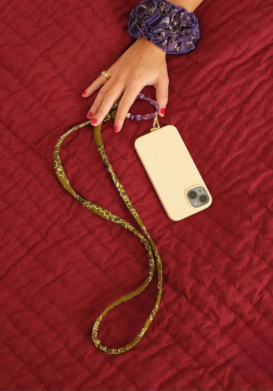 Cordon de Téléphone Vert Olive - Maison Saussure