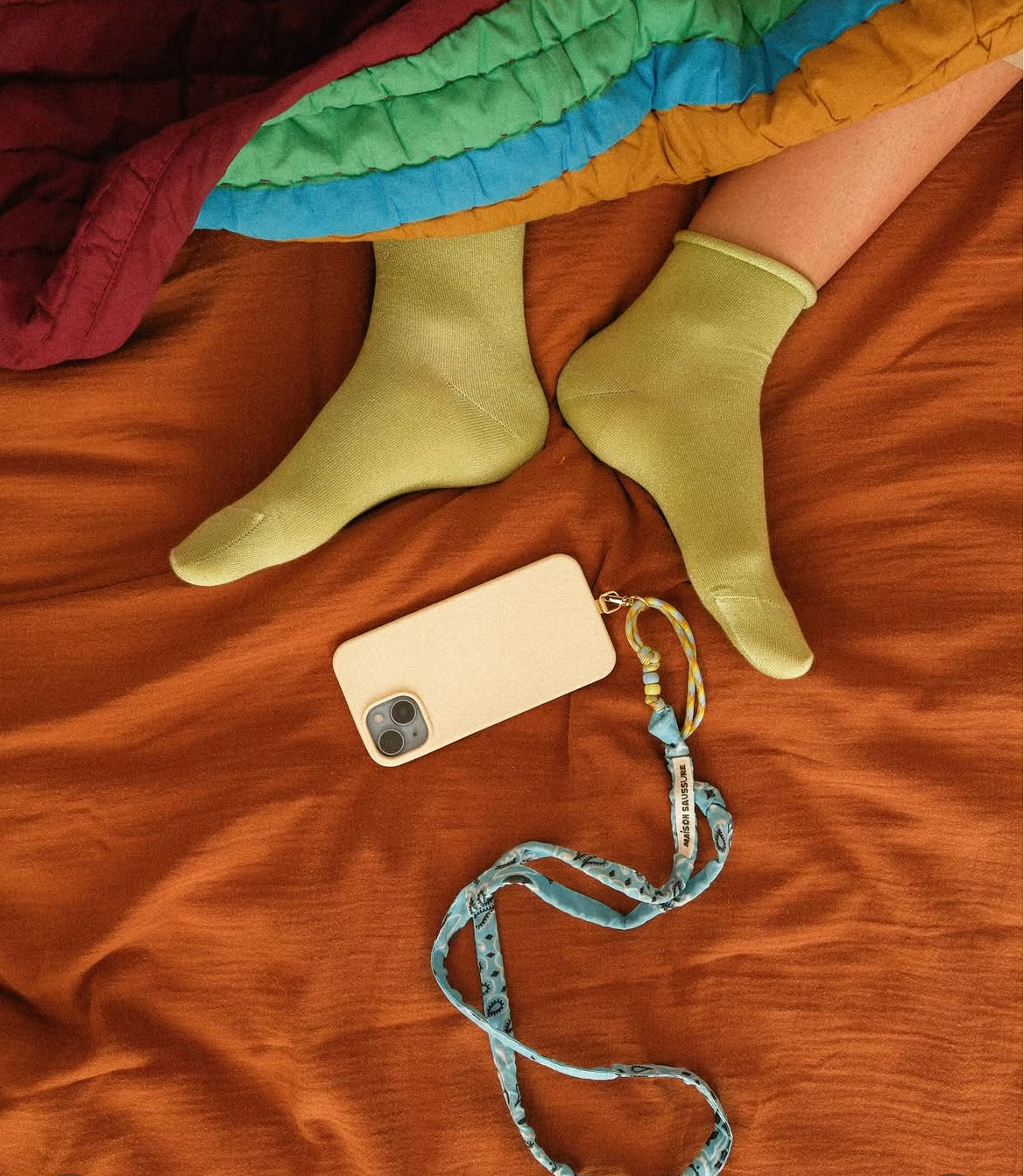 Cordon de Téléphone Turquoise - Maison Saussure