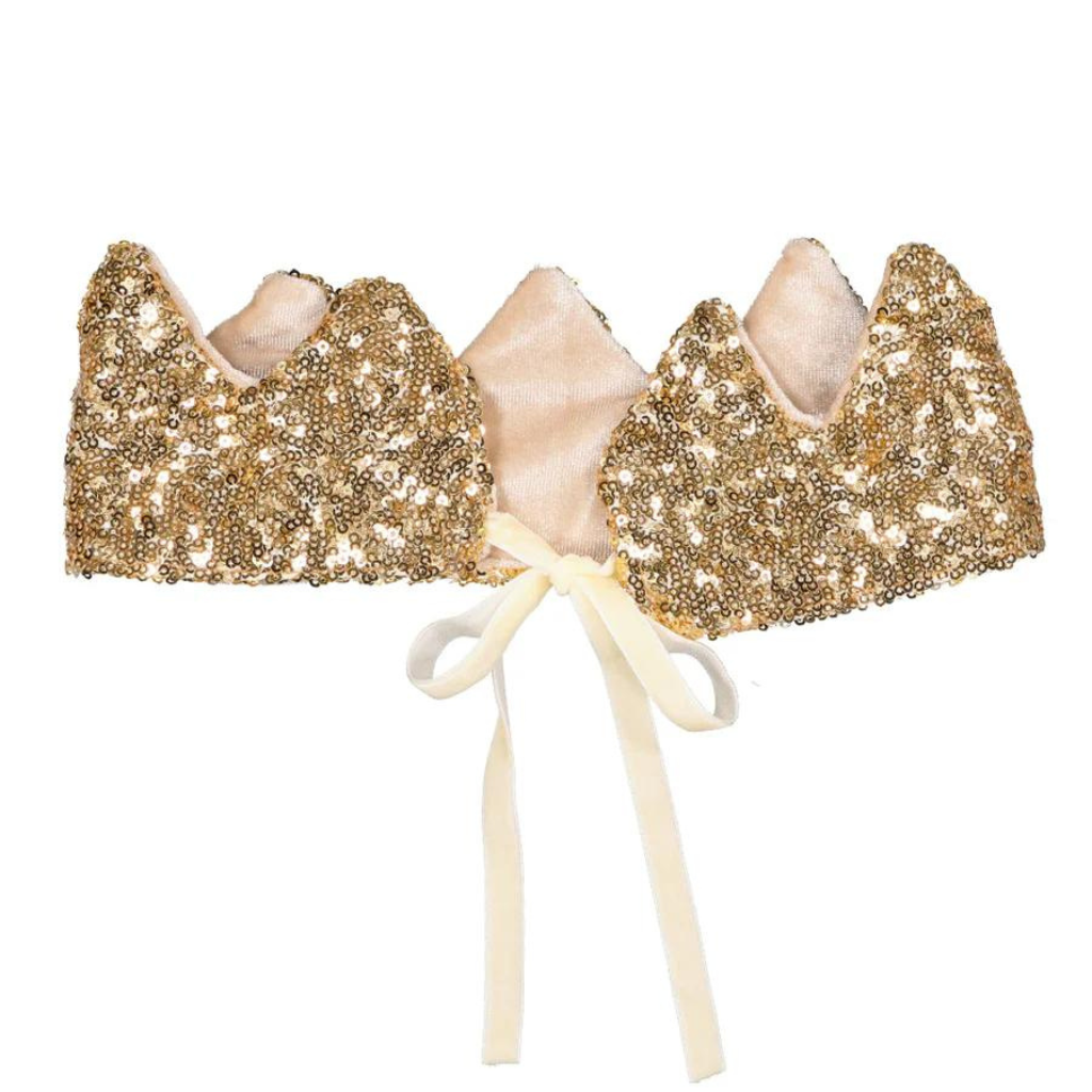 Photo de couronne sequins dores luciole et petit pois 2 par Les Biscottes
