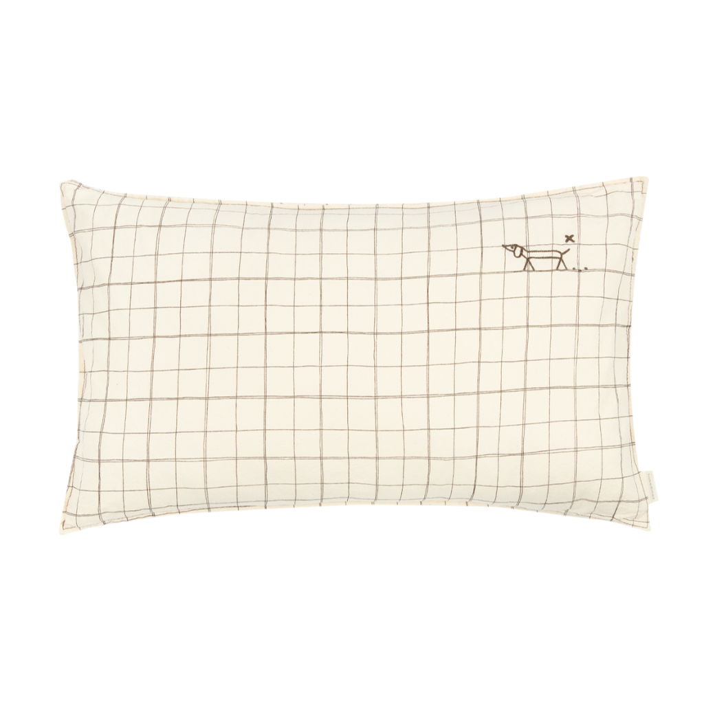 Coussin Rectangulaire Natural Grid - Nobodinoz