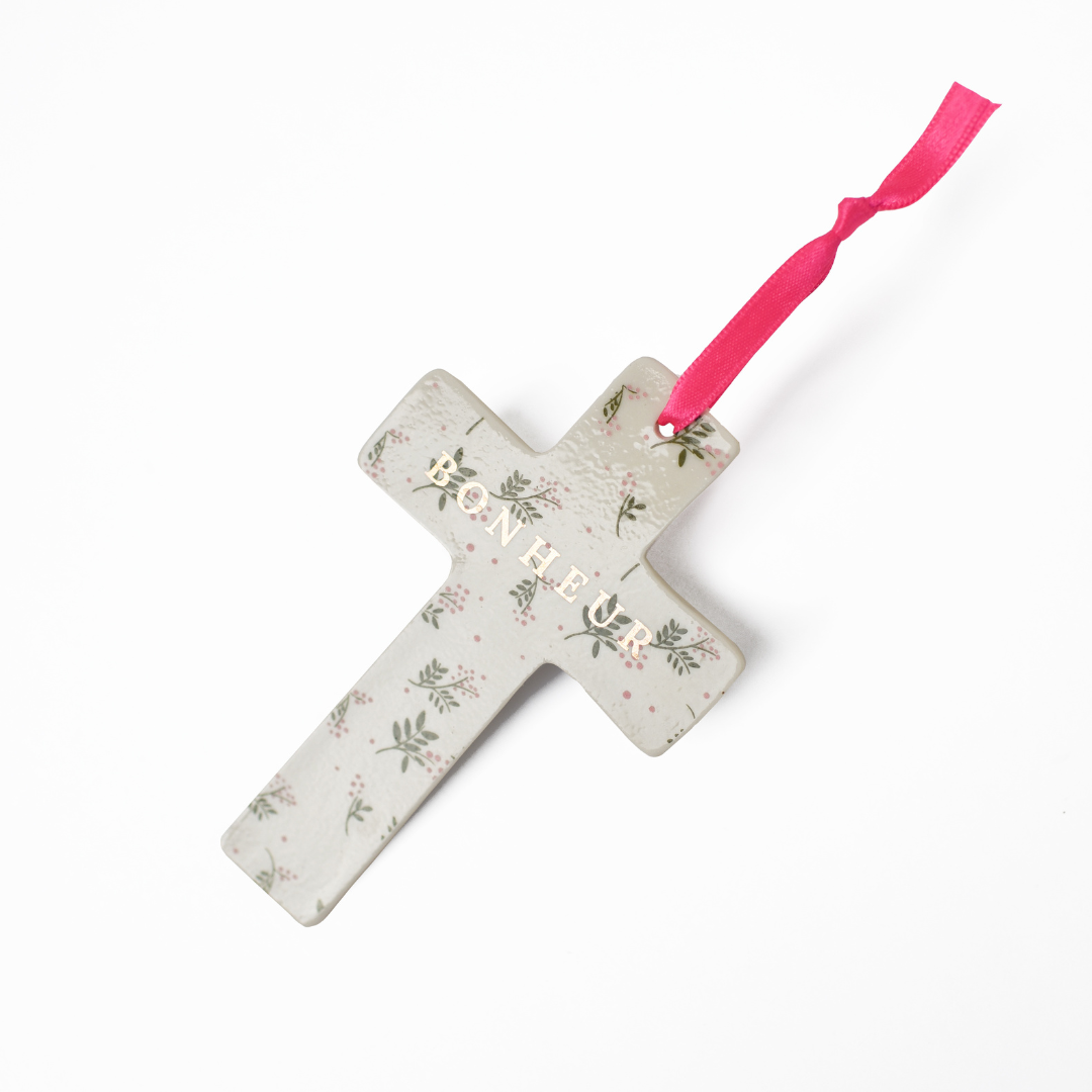 Croix Murale Pink Berry "Bonheur" - Baubels