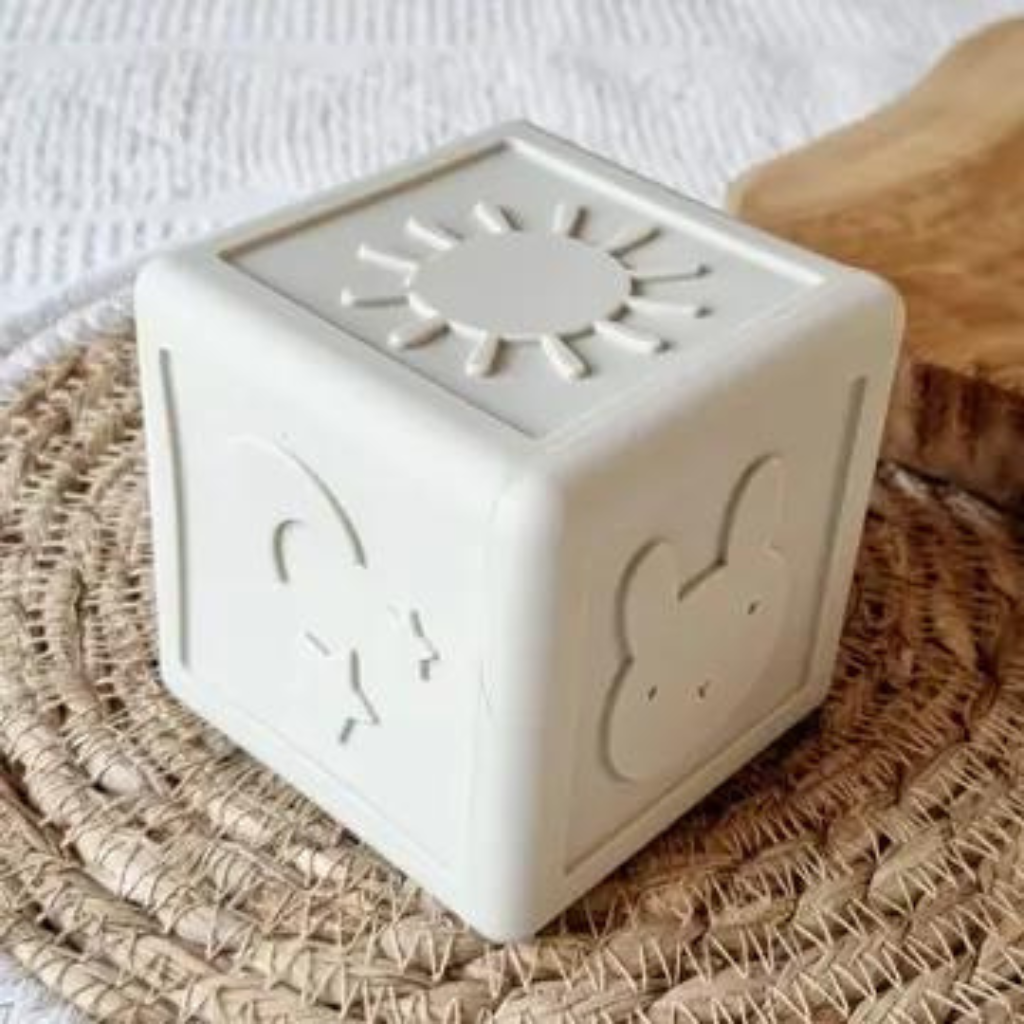 Cube Montessori  Silicone Gris - Rammelaartje
