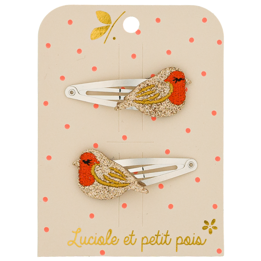 Duo Barrettes Rouge-Gorge - Luciole et Petit Pois