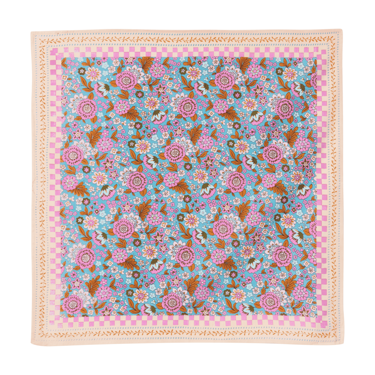 Grand Foulard Amaia Turquoise - Bonheur du Jour