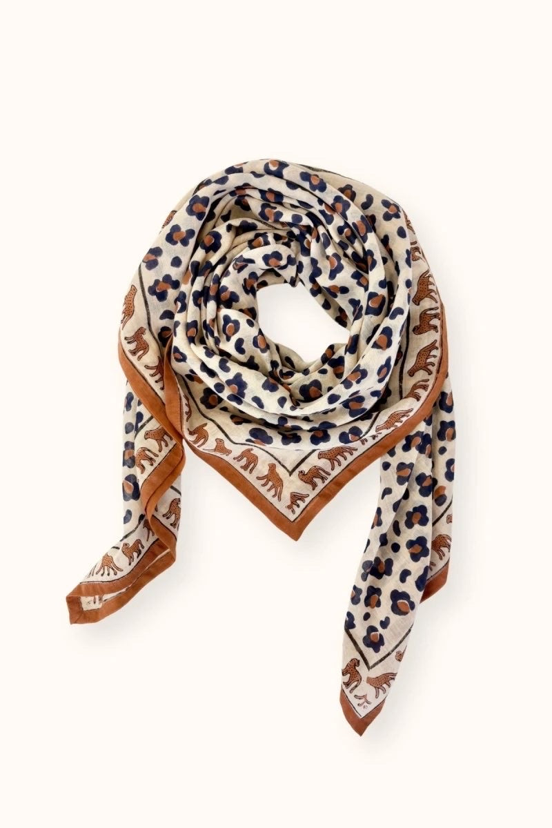 Foulard Dupatta Léopard Rust - Apaches Collections