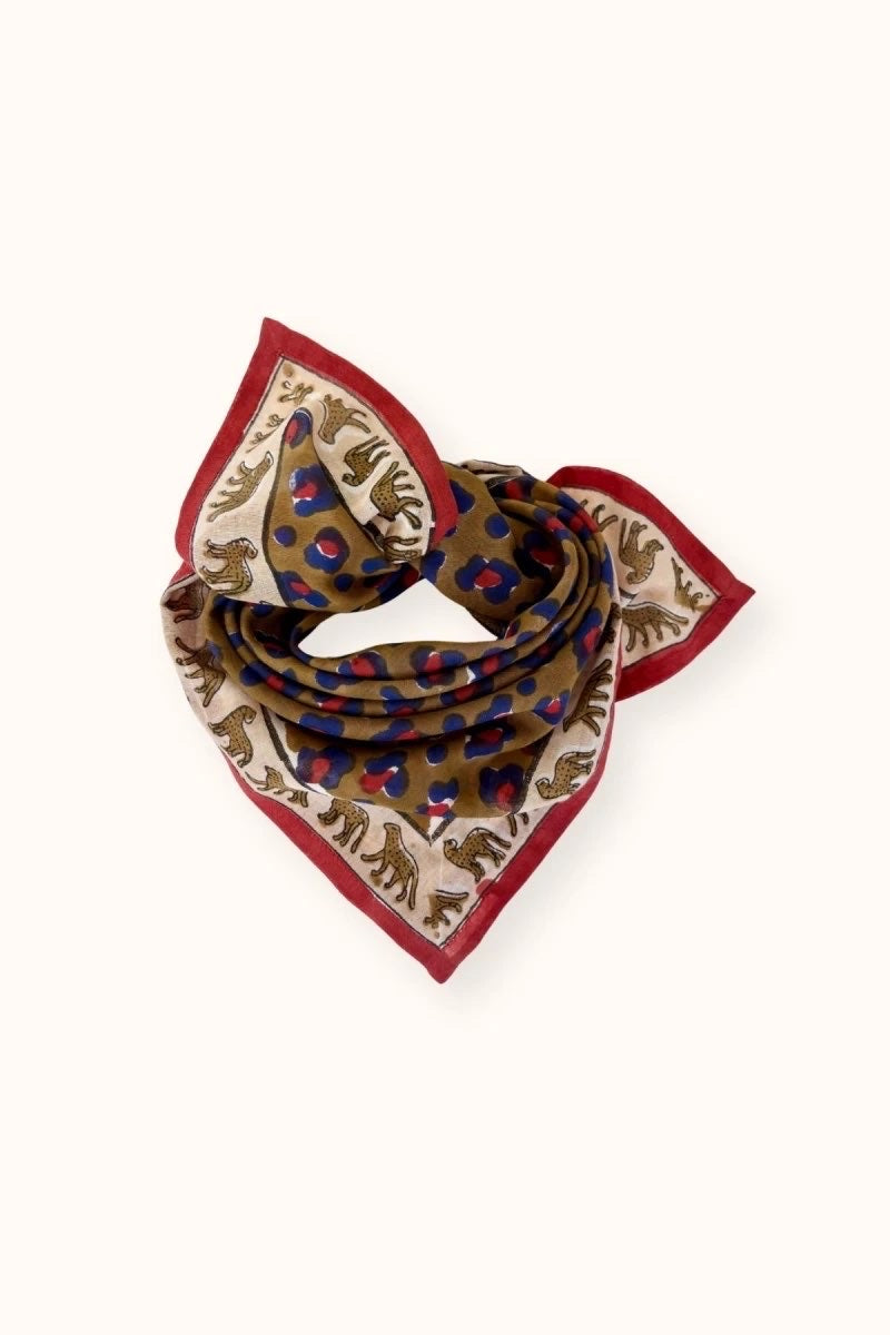 Foulard Dupitta Léopard Fire - Apaches Collections