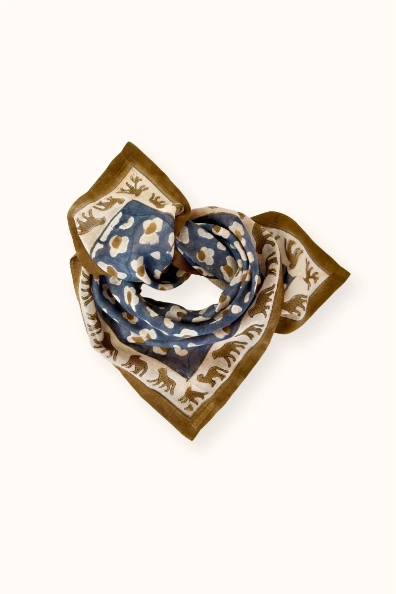 Foulard Dupitta Léopard Météorite - Apaches Collections